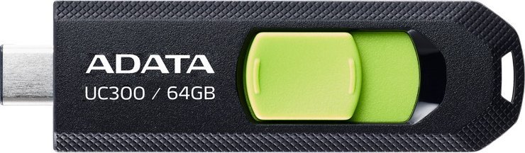 ADATA FLASHDRIVE UC300 64GB USB 3.2 BLACK&GREEN USB Flash atmiņa