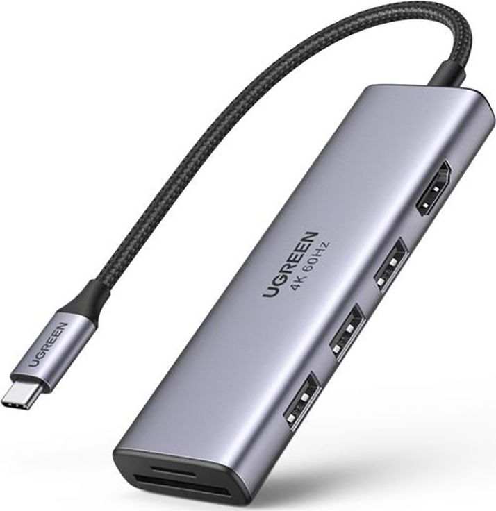 Stacja/replikator Ugreen 5w1 USB-C (UGR1078GRY) UGR1078GRY (6957303863839) dock stacijas HDD adapteri