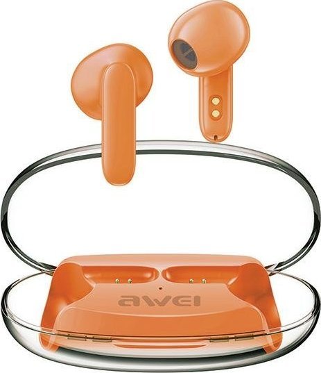 Bluetooth Headphones 5.3 T85 ENC TWS orange austiņas