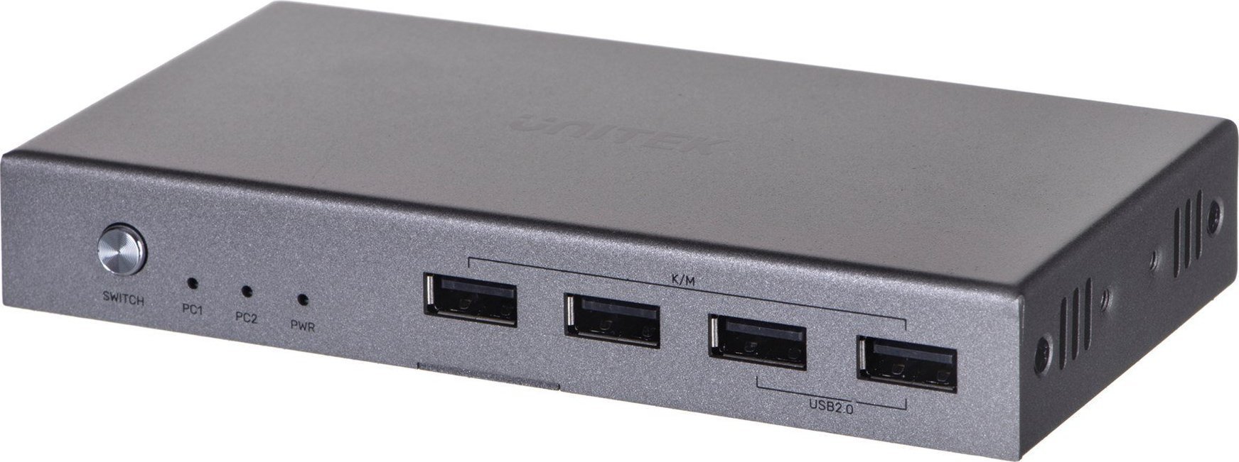 UNITEK KVM SWITCH 2IN, 1OUT, 4K HDMI 2.0 + USB KVM komutators