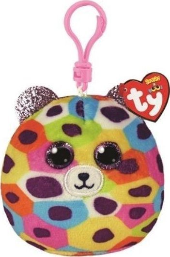 Breloczek TY Maskotka brelok TY Squish-a-Boos GISELLE - teczowy leopart 8,5cm 39564 39564 TY (008421395644)