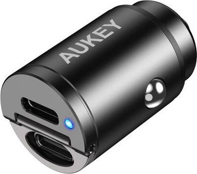 Ladowarka Aukey CC-A4 2x USB-C  (CC-A4 BK) CC-A4 BK (608119199846) iekārtas lādētājs