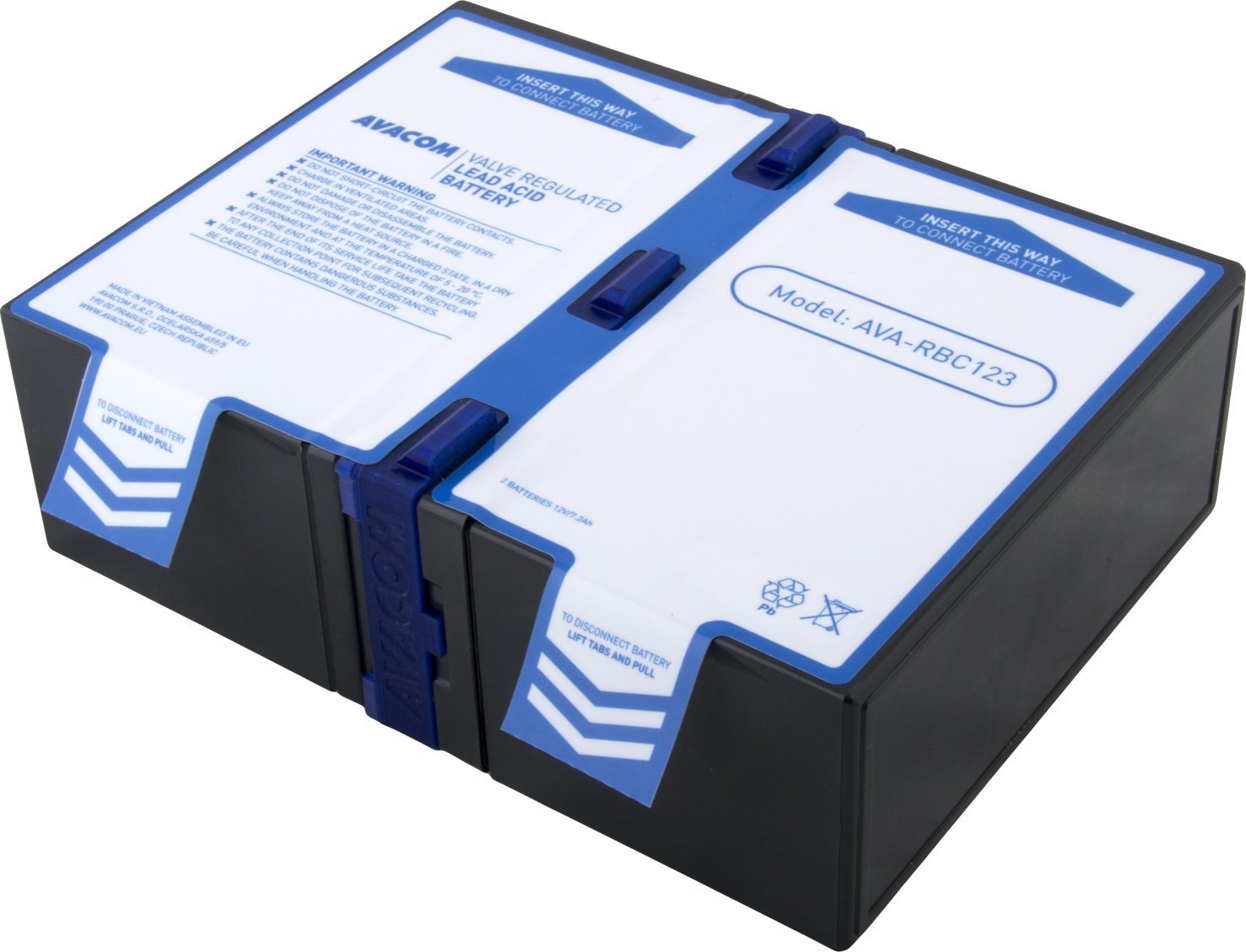 AVACOM REPLACEMENT FOR RBC123 - BATTERY FOR UPS (2PCS OF BATTERIES) UPS aksesuāri