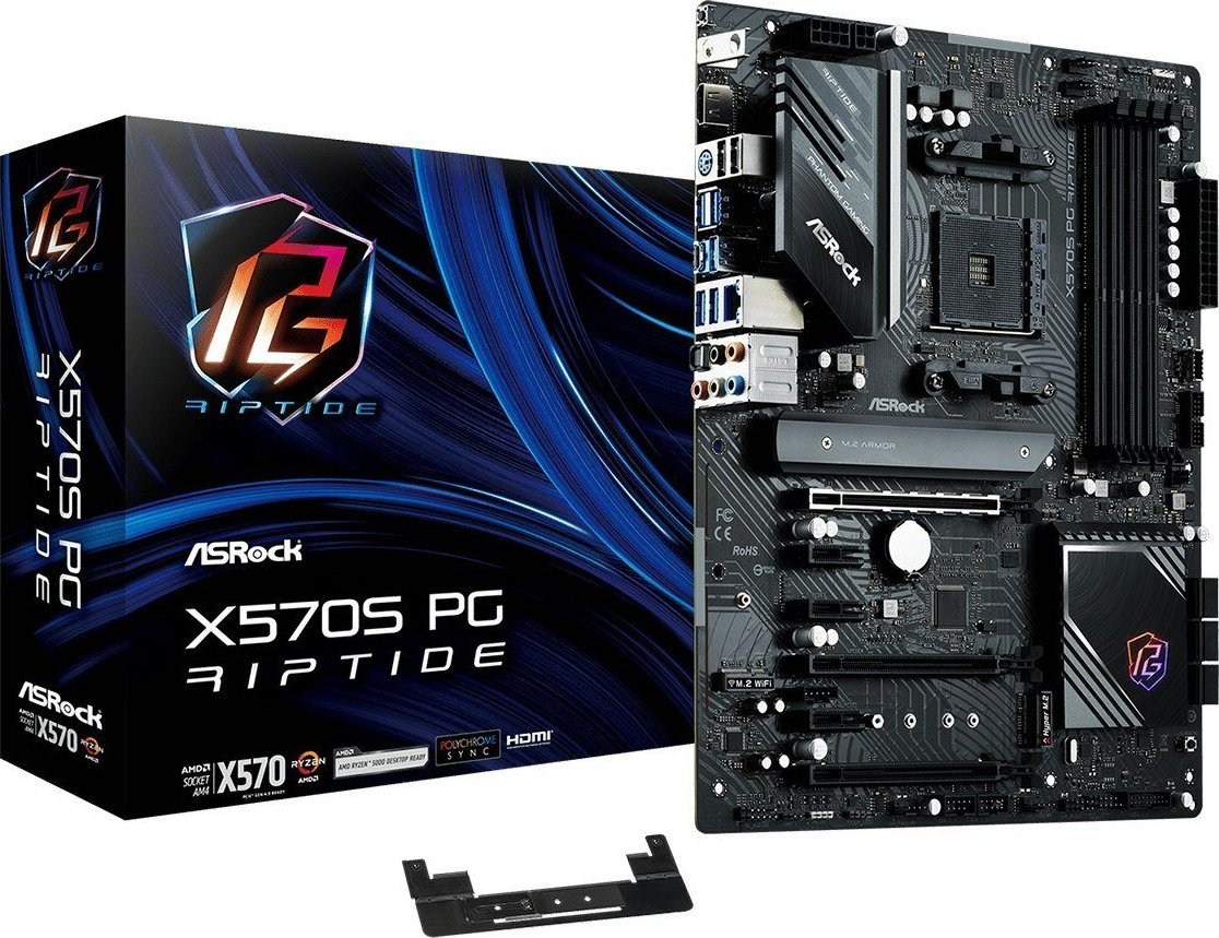 Asrock X570S PG Riptide AMD X570 Socket AM4 ATX pamatplate, mātesplate