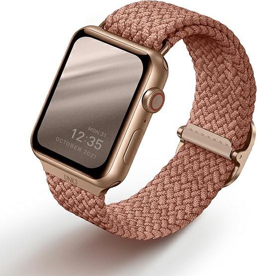 Uniq Pasek UNIQ Aspen Apple Watch 4/5/6/7/SE 44/45mm Braided rozowy/grapefruit pink UNIQ580GRAPNK (8886463677117)