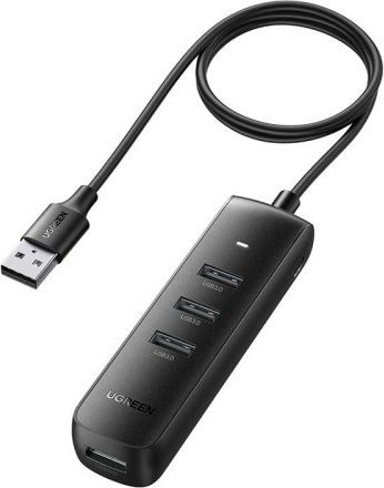 HUB USB Ugreen CM416 4x USB-A 3.0 (UGR1327BLK) UGR1327BLK (6957303819157) USB centrmezgli