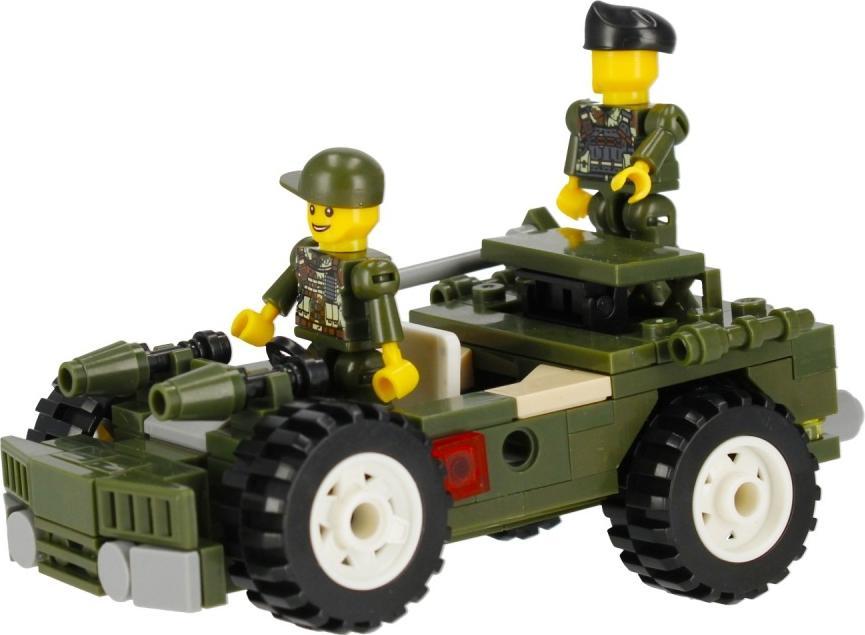 ALLEBLOX Klocki Militaria 3w1 Pojazd Wojskowy 180 elementow Alleblox AB3031 konstruktors