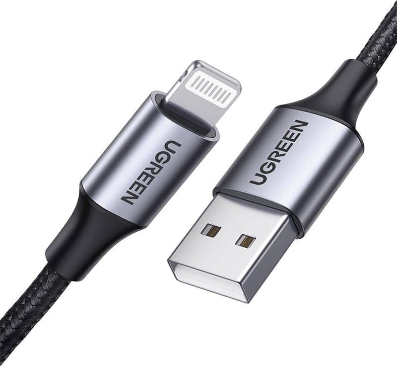Kabel USB Ugreen USB-A - Lightning 1.5 m Czarny (UGR1460) UGR1460 (6957303861576) USB kabelis