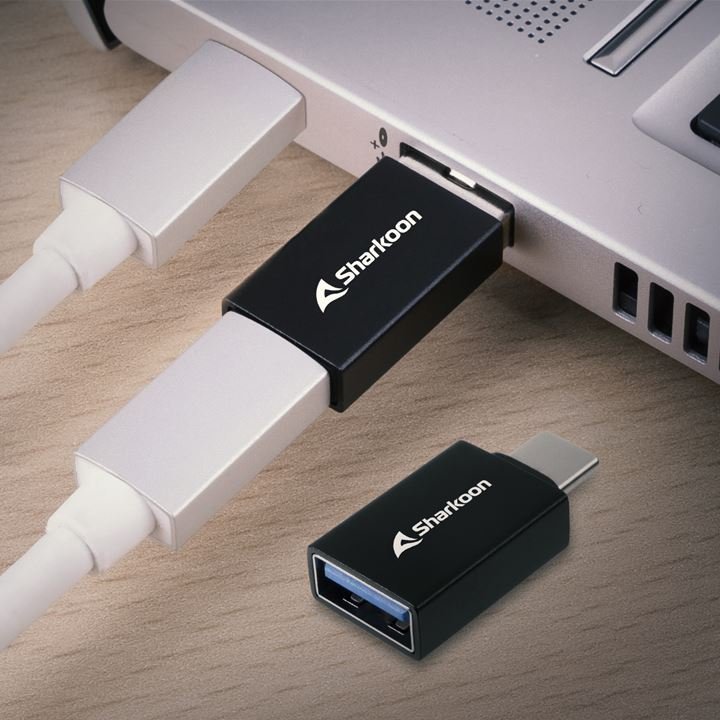 Adapter USB Sharkoon OfficePal USB-C - USB Czarny  (4044951038473) 4044951038473 (4044951038473)