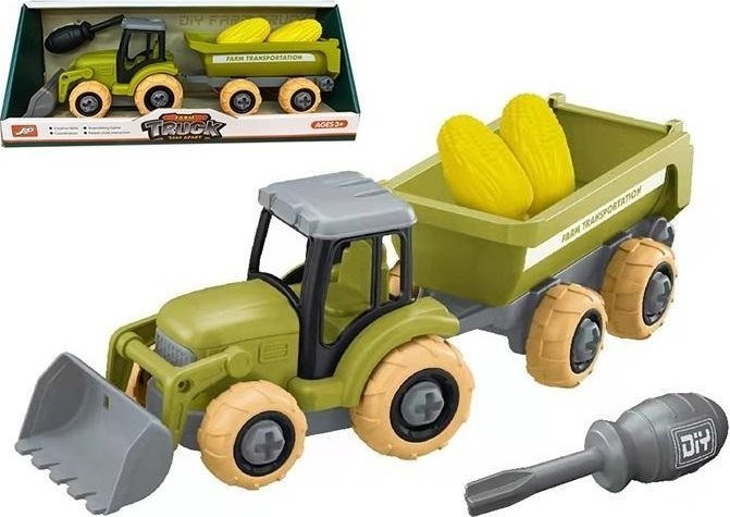 Artyk Mini farma traktor z przyczepa do skrecania 021352 (5901811126222) Rotaļu auto un modeļi