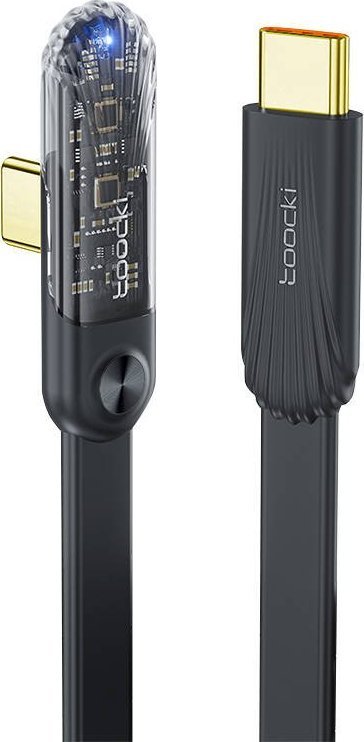Kabel USB Toocki USB-C - USB-C 1 m Czarny (TQ-X32) USB kabelis