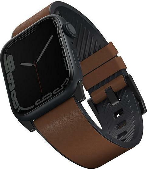 Uniq Pasek UNIQ Straden Apple Watch 4/5/6/7/SE 44/45mm Leather Hybrid Strap brazowy/brown UNIQ587BR (8886463679630)