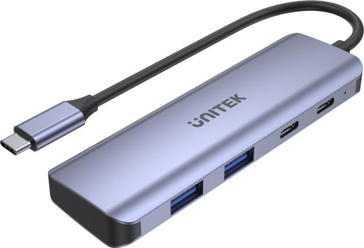 UNITEK HUB USB-C 3.1, 2X USB-A, 2X USB-C, 5 GBPS USB centrmezgli