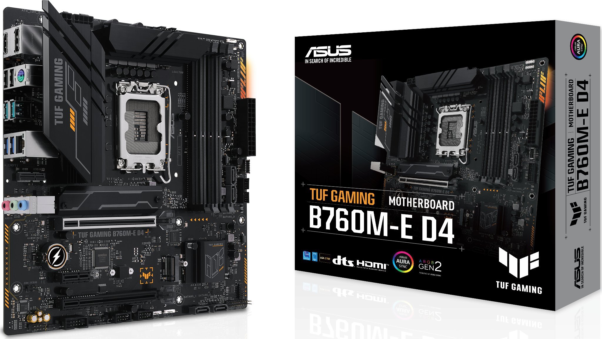 ASUS TUF GAMING B760M-E D4 LGA1700 pamatplate, mātesplate