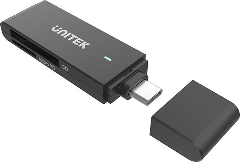 UNITEK CARD READER USB-C SD I MICROSD, Y-9328 karšu lasītājs