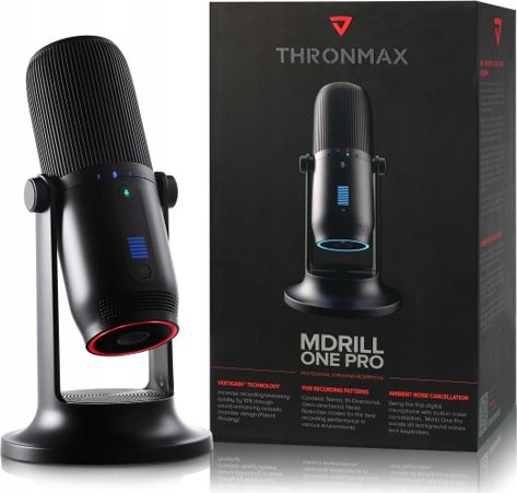 Mikrofon Thronmax Thronmax Mdrill One M2 Studyjny Mikrofon 4w1 Na Usb Usb-c + Statyw SB5027 (8711122032641) Mikrofons