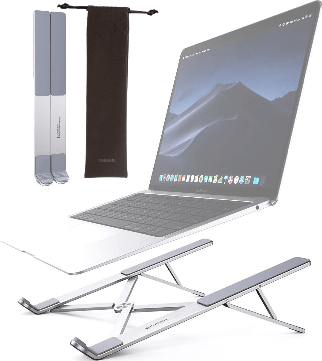 UGREEN LP451 Laptop Stand, 8-17'', foldable (Silver) portatīvā datora dzesētājs, paliknis
