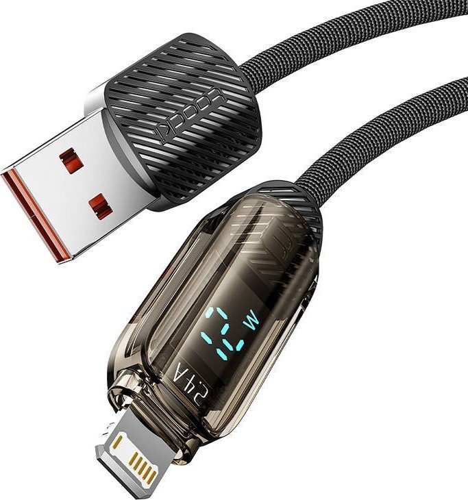Kabel USB Toocki USB-A - Lightning 1 m Czarny (TXCLYX01) USB kabelis