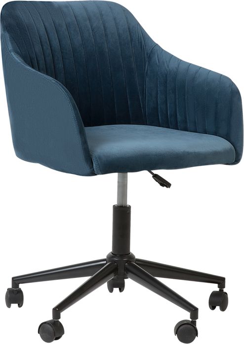 Krzeslo biurowe Shumee Krzeslo biurowe regulowane welurowe niebieskie VENICE 138604 (4251682209649) datorkrēsls, spēļukrēsls