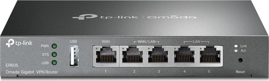 TP-LINK TL-R605 SafeStream Gigabit Multi-WAN VPN Router ER605 Rūteris
