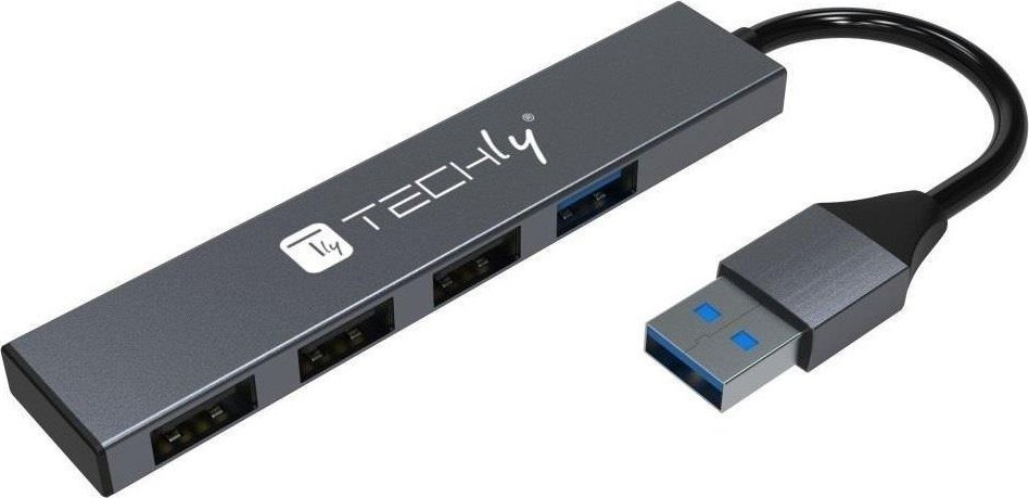 TECHLY USB-A 3.2 Hub 4-Port USB-A Slim USB centrmezgli