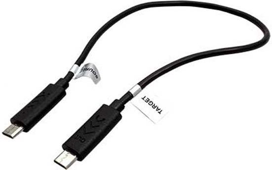 Kabel USB Target microUSB - microUSB 0.3 m Czarny 947227 (8590274464247) USB kabelis