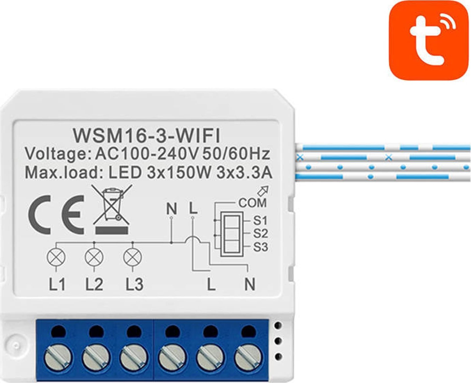 Smart Switch Module WiFi Avatto WSM16-W3 TUYA