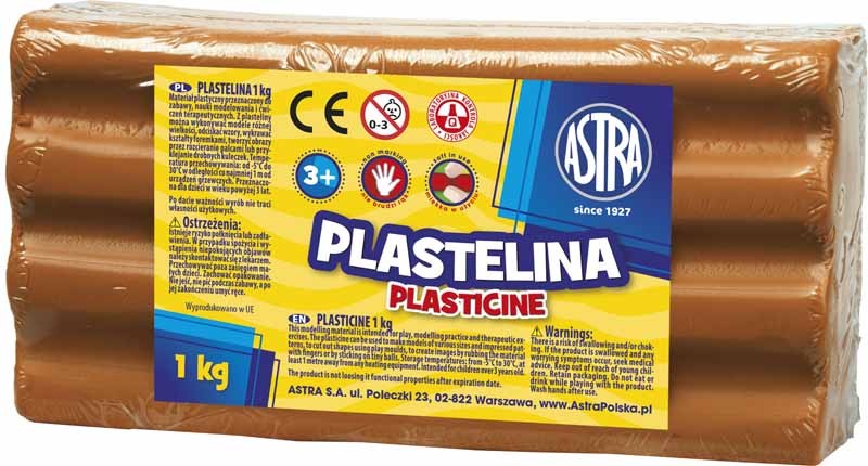 Astra Plastelina 1 kg terakota (303111021) 303111021 (5900263030903) materiāli konstruktoriem