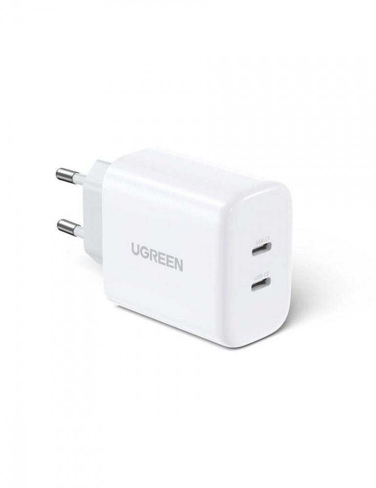 Ladowarka Ugreen CD243 2x USB-C  (UGR1175WHT) UGR1175WHT (6957303813438) iekārtas lādētājs