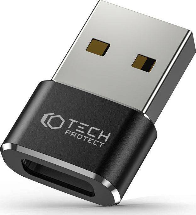 Adapter USB Tech-Protect Adapter Tech-protect Ultraboost USB-A/USB-C Black THP1879 (9490713932247)