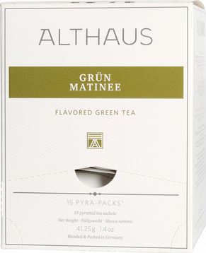 Althaus Althaus - Grun Matinee Pyra Pack - Herbata 15 piramidek 8505232 (4260312441281) piederumi kafijas automātiem