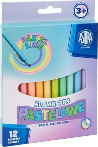 Astra Flamastry pastelowe CX 12 kolorow ASTT1950 (5901137167657)