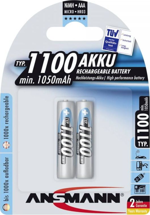 Ansmann Akumulator AAA / R03 1050mAh 24 szt. 8254704 Baterija