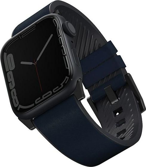 Uniq Pasek UNIQ Straden Apple Watch 4/5/6/7/SE 44/45mm Leather Hybrid Strap niebieski/blue UNIQ590BLU (8886463679616)