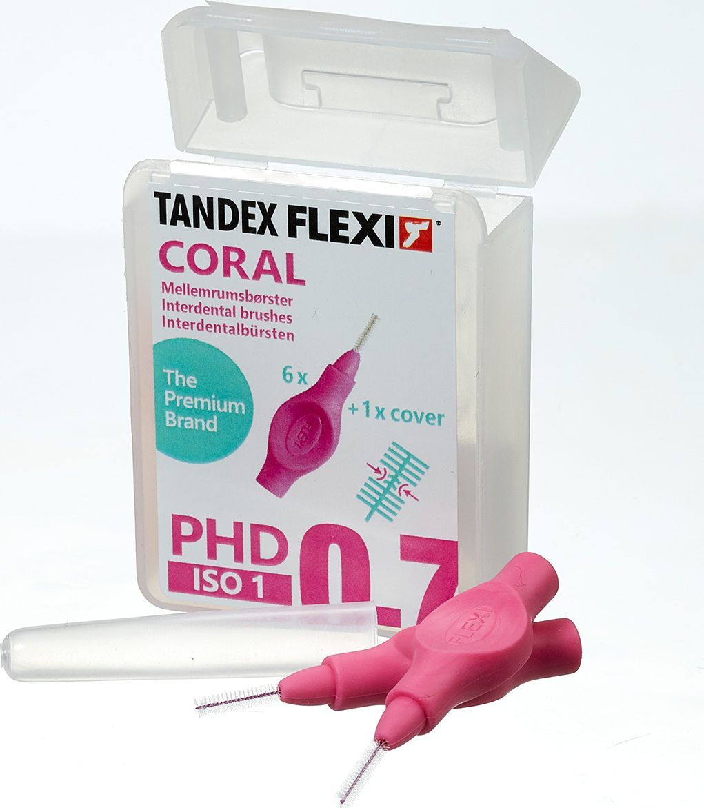 Tandex Tandex (6 szt.) szczoteczek Flexi Micro Fine Coral (rozowy)) 5703459002193 (5703459002193) mutes higiēnai