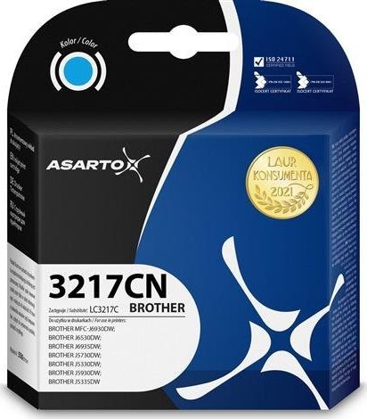 Asarto Ink for Brother 3217CN | LC3217C | 550 pages | cyan kārtridžs