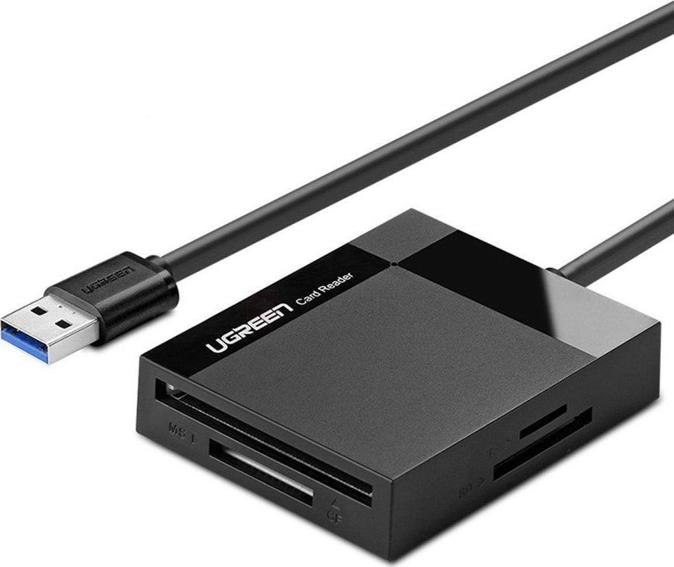 Ugreen USB 3.0 SD | micro SD | CF | MS card reader black (30231) karšu lasītājs