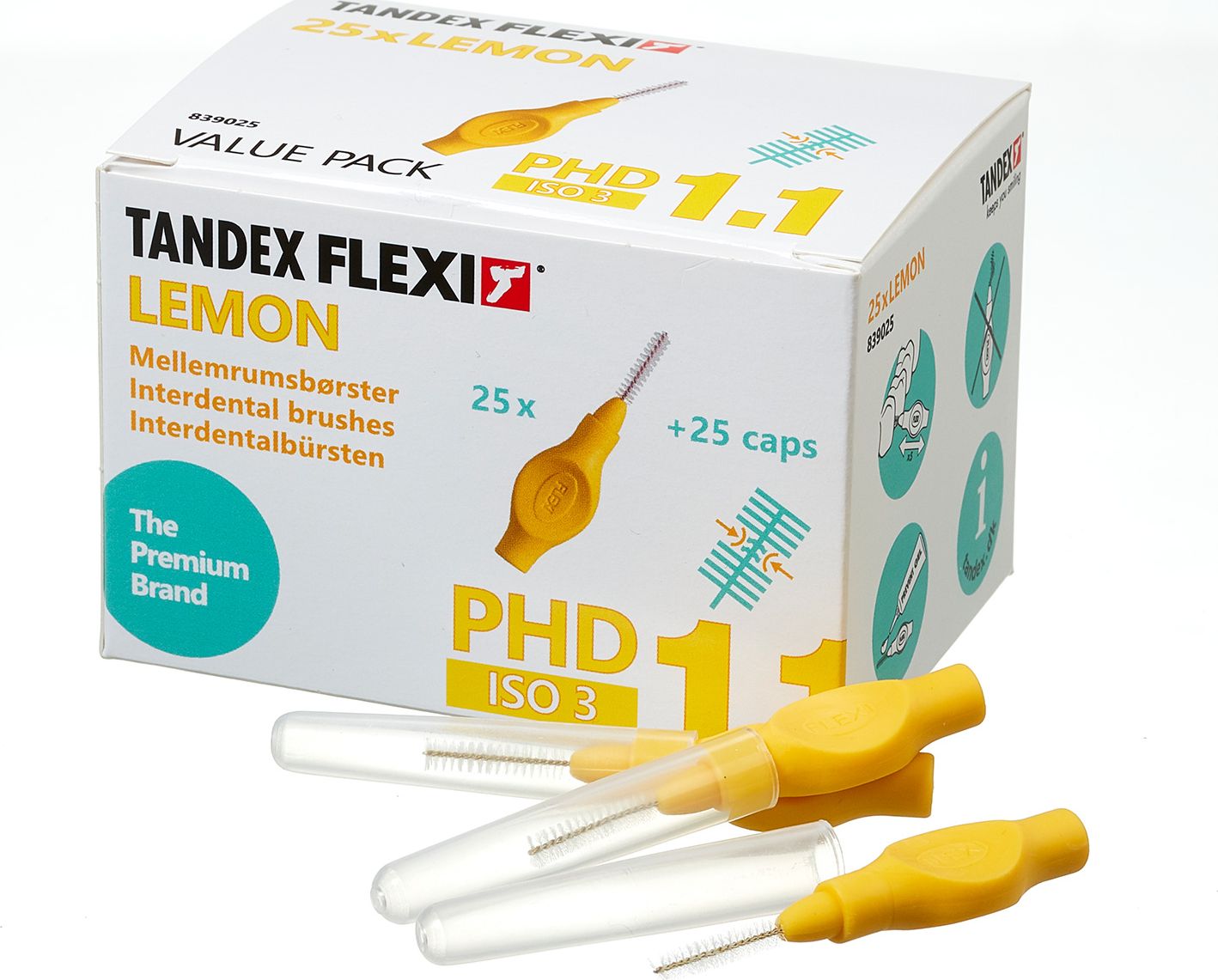 Tandex Tandex (25 szt.)szczoteczek Flexi Fine Lemon (zolty) 839025 (5902205591169) mutes higiēnai