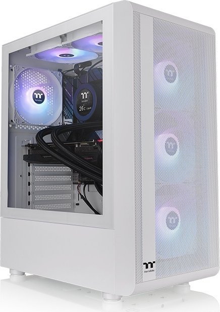 Thermaltake S200 TG Snow White Datora korpuss