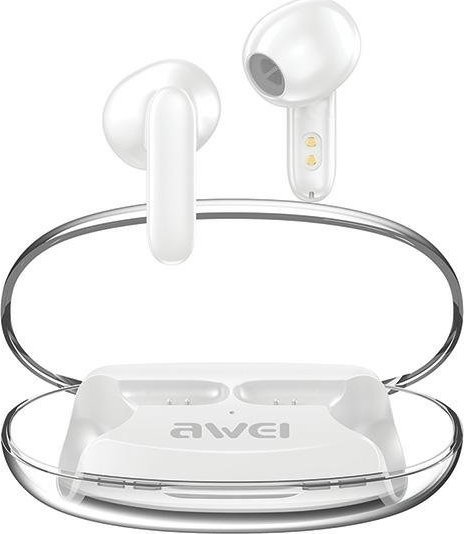 Bluetooth headphones 5.3 T85 ENC TWS white austiņas