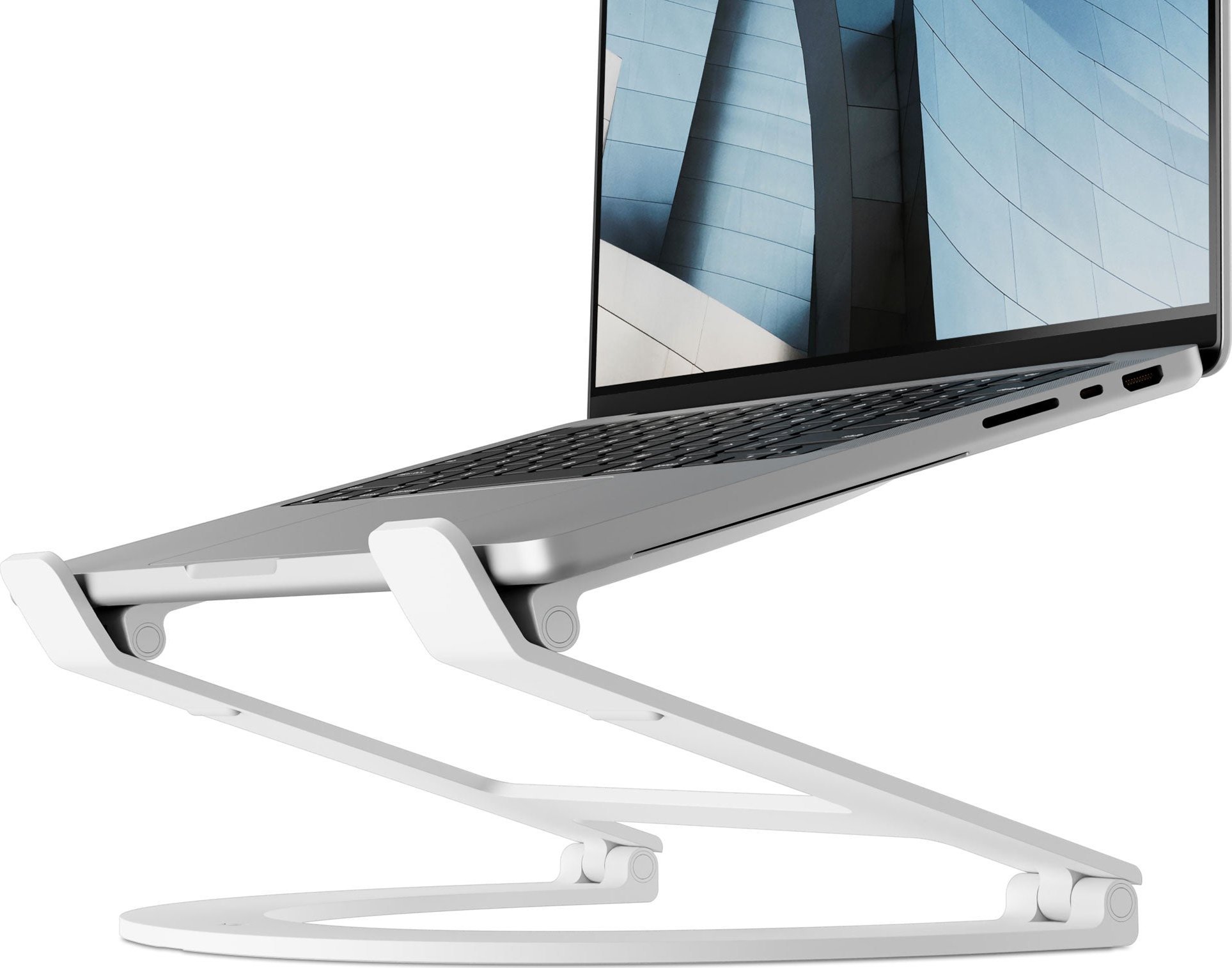 Podstawka pod laptopa Twelve South Curve Flex - aluminiowa podstawka do MacBook biala (TS-2202) portatīvā datora dzesētājs, paliknis