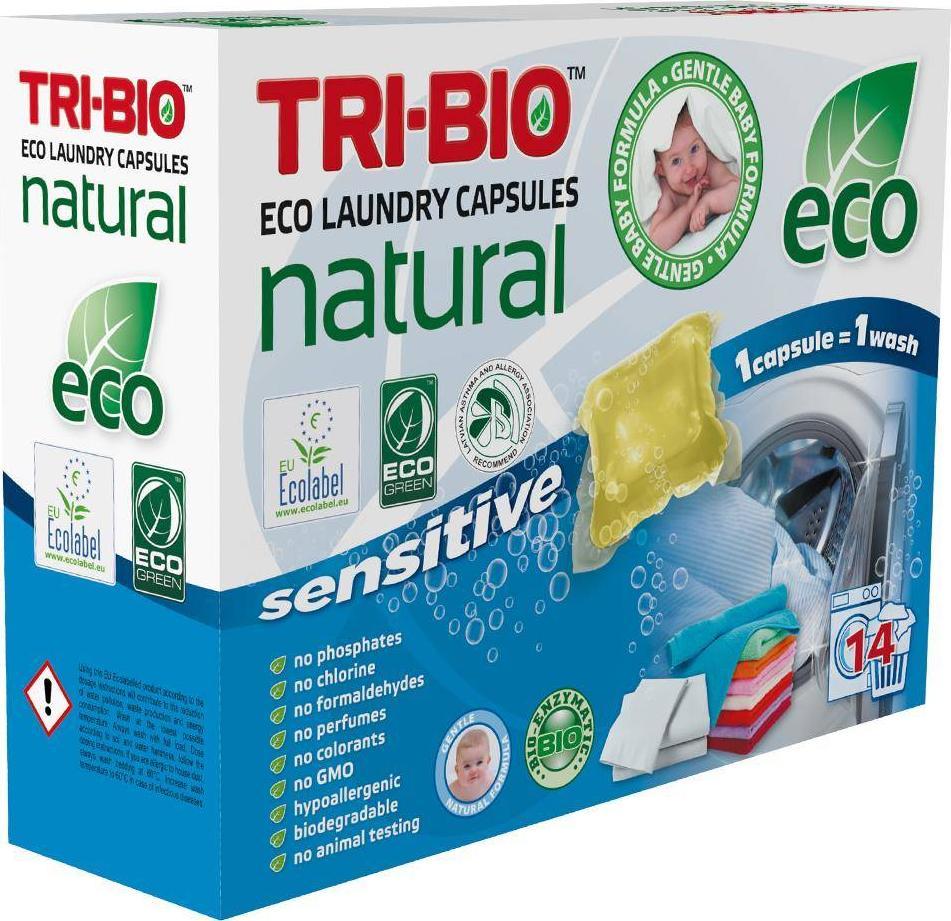 Tri-Bio TRI-BIO, Naturalne eko kapsulki do prania Sensitive, 14 sztuk TRB05315 (856922005315) Sadzīves ķīmija