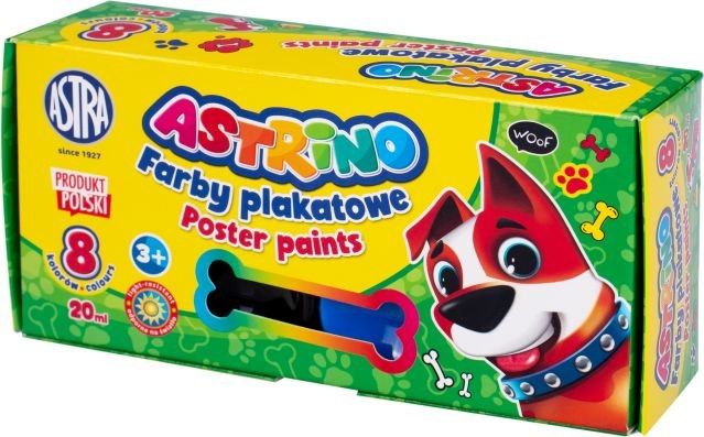 Astra Farby plakatowe Astrino 8 kolorow - 20 ml [opakowanie=6szt] Astra TARGI AE499AST (5901137158020)