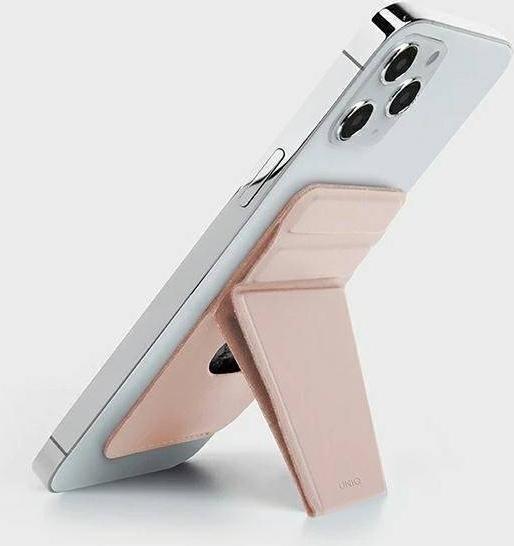 Uniq UNIQ Lyft magnetyczny stojak na telefon snap-on stand and card holder rozowy/pink Mobilo telefonu turētāji