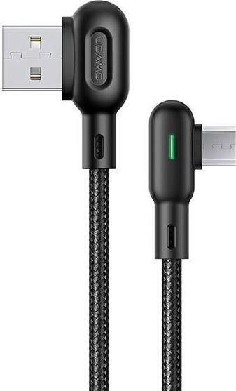 Kabel USB Usams USB-A - microUSB 1.2 m Czarny 9931172 (6958444948607) USB kabelis