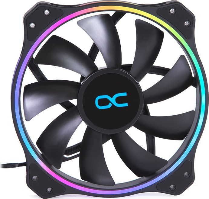 Alphacool Eiszyklon Aurora LUX PRO Digital RGB 200x200x25mm, case fan (black) ventilators