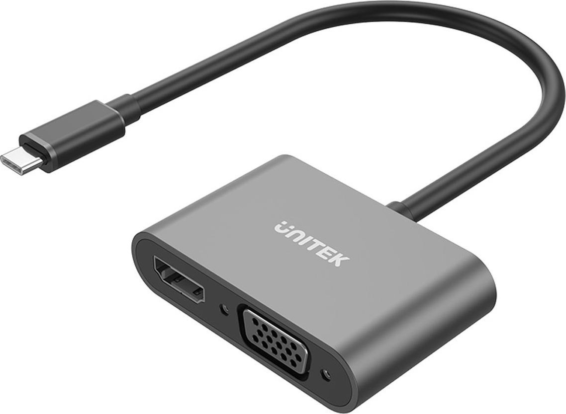 UNITEK ADAPTER USB-C - HDMI 4K, VGA FULLHD M/F adapteris