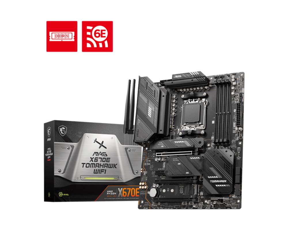 MSI MAG X670E TOMAHAWK WIFI motherboard AMD X670 Socket AM5 ATX pamatplate, mātesplate