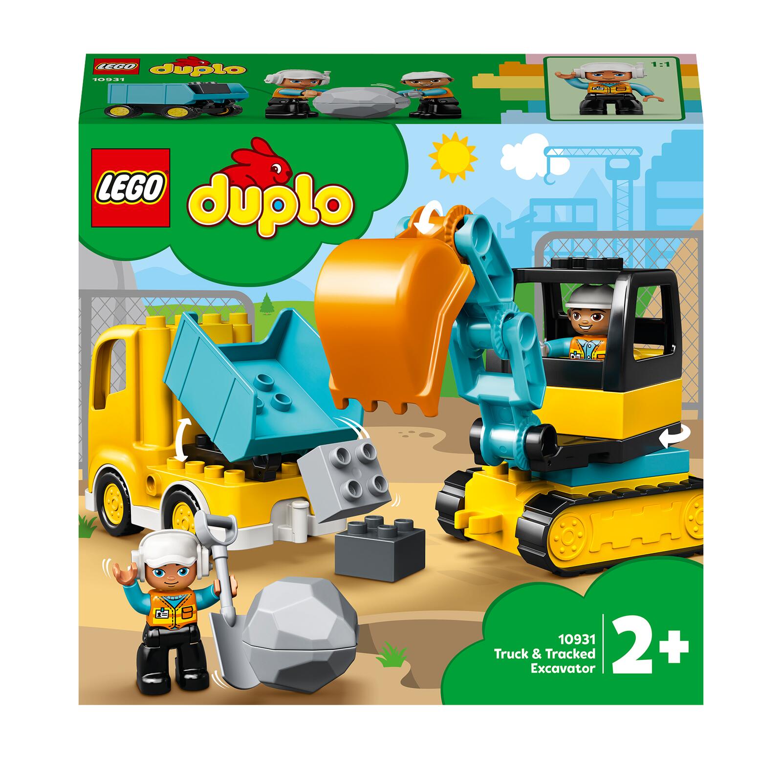 LEGO Duplo 10931 Ciezarowka i Koparka Gasienicowa LEGO konstruktors