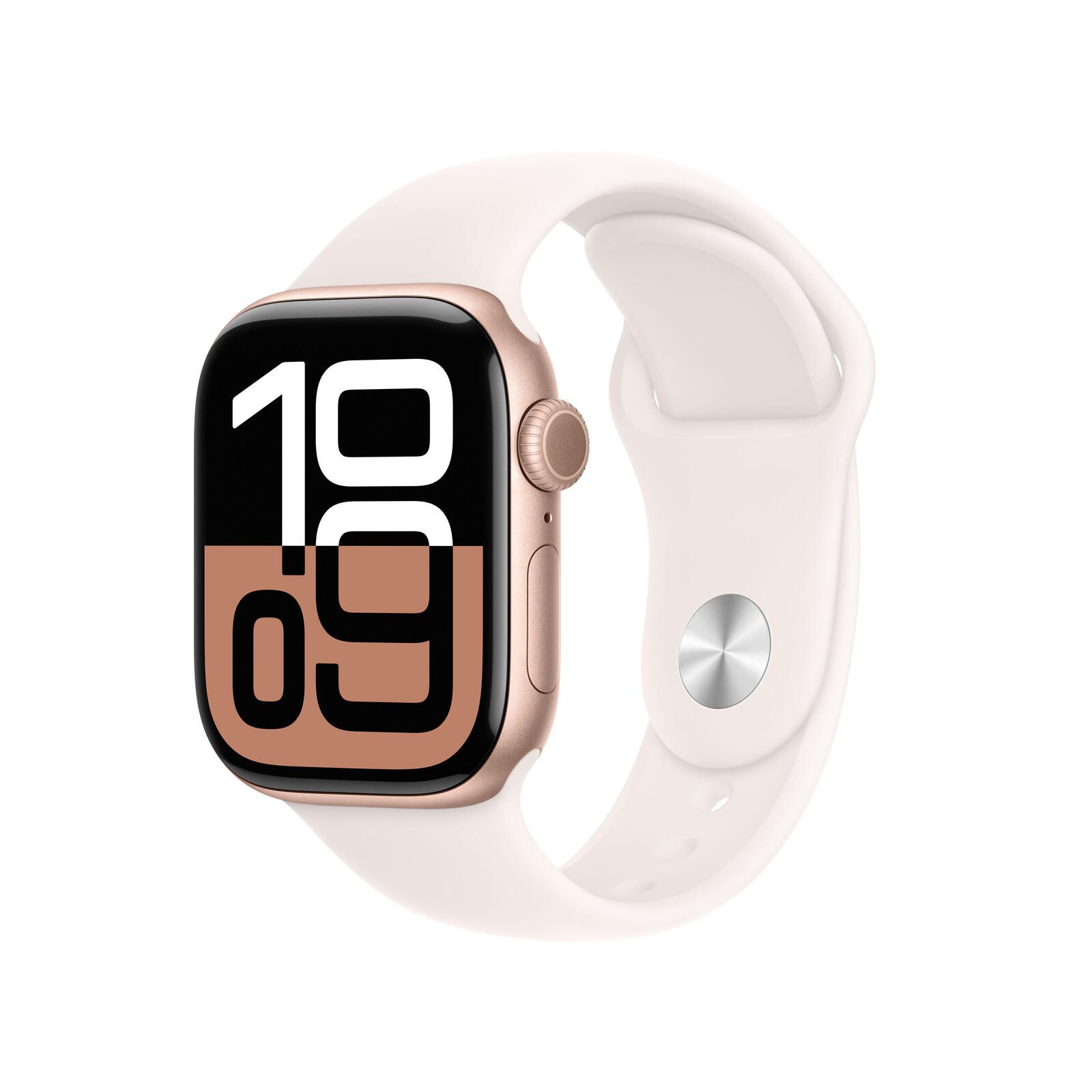 Apple Watch 10 42mm GPS Alu Sport S/M Rose Gold/Light Blush Viedais pulkstenis, smartwatch